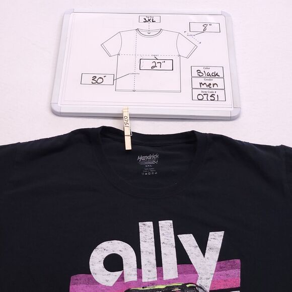 Hendrick Motor Sports Ally 48 Graphic Short Sleeve T-Shirt Mens Size 3XL Black - Picture 9 of 9